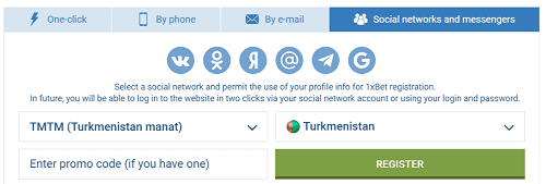 1xbet Türkmenistan