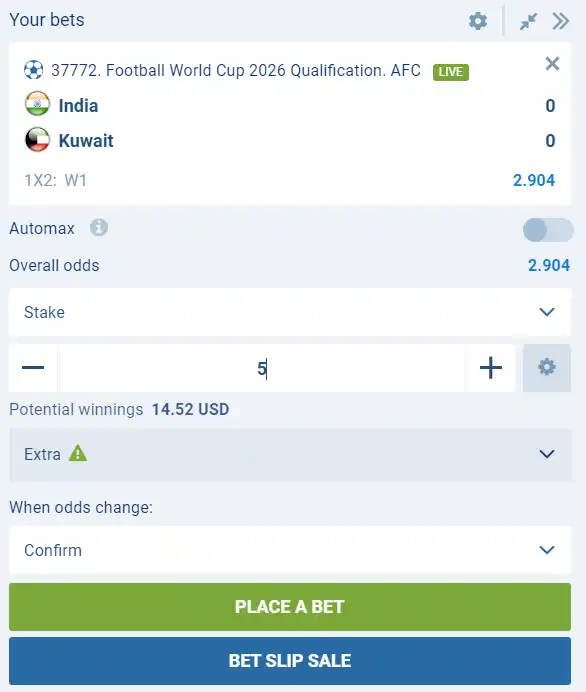 how to place live bet